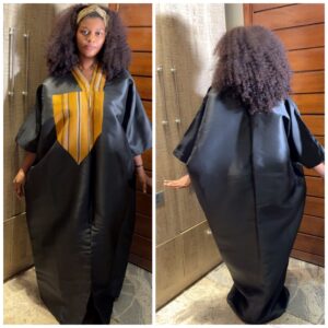 Barbz and co mikado bubu with yellow Asoke  design mix in black M L (rtw)