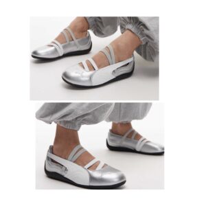 Puma Speedcat ballet flats in silver