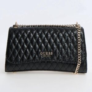 Guess black quilted crossbody bag glossy like