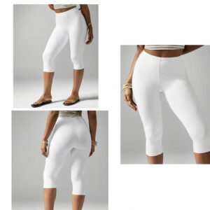 Missguided high waist capri leggings in white