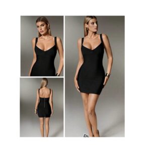 SHEIN cami bandage mini dress in black L