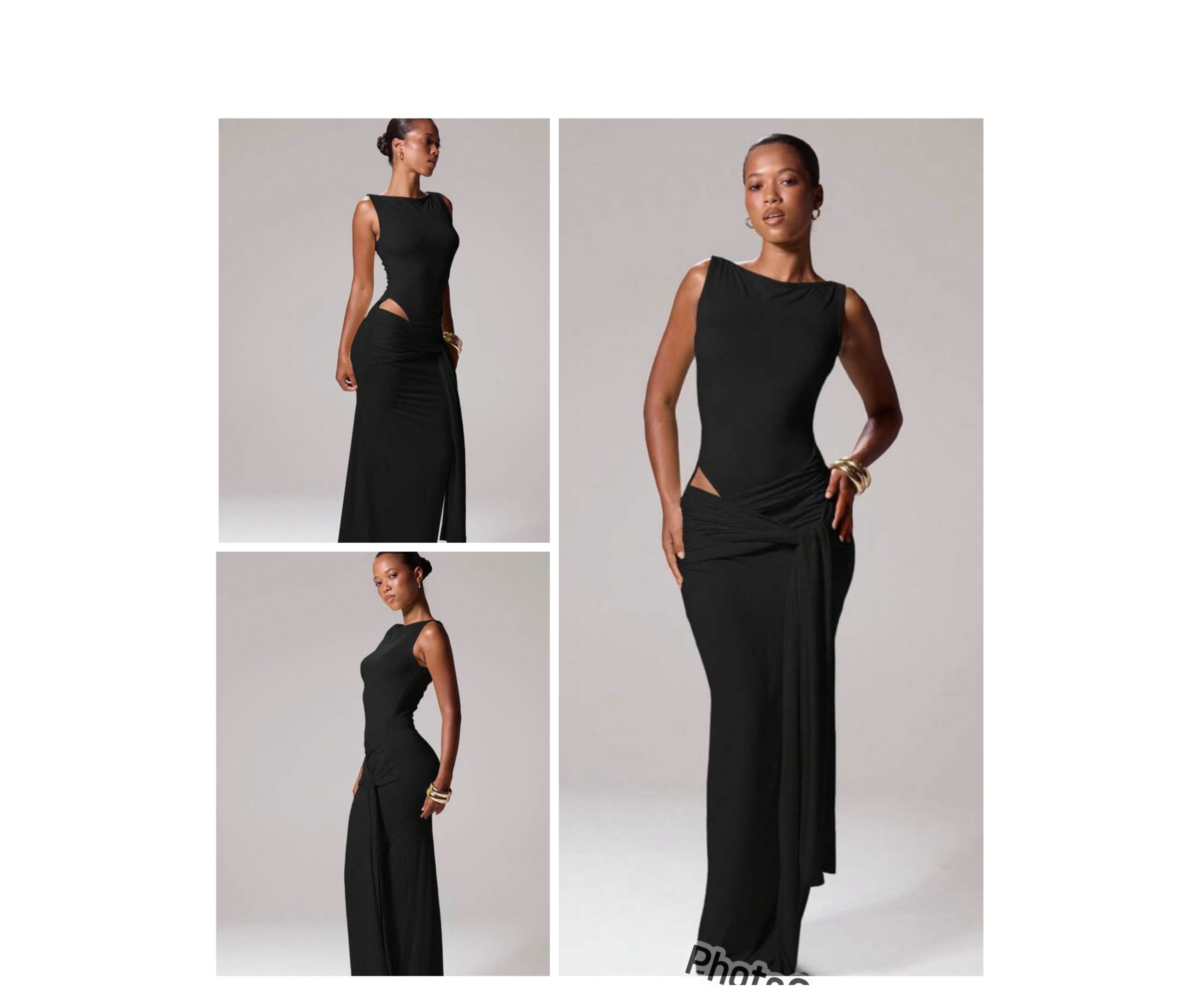 Shein tank cut out drape dress in black 12/14 Shein tank cut out drape dress in black 12/14 - Image 2