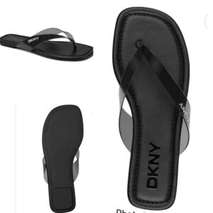 Dkny Hampton flip flop flat slippers in black