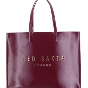 Ted baker purple gloss crinkle tote bag like burgundy red violet large size