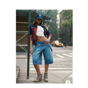 Fashionnova Brooklyn Wrapped Denim Jorts - Dark Wash