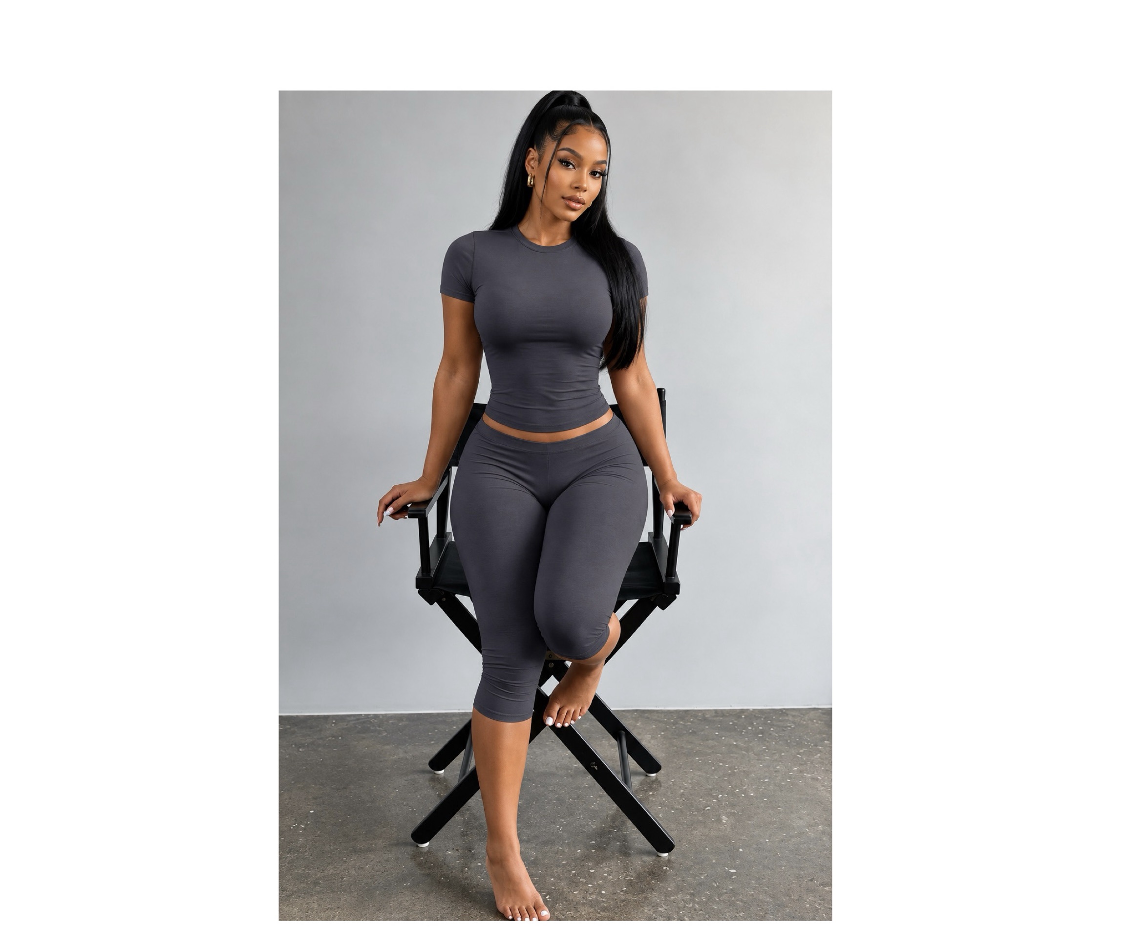 SHEIN two piece active wear / lounge set in grey SHEIN two piece active wear / lounge set in grey