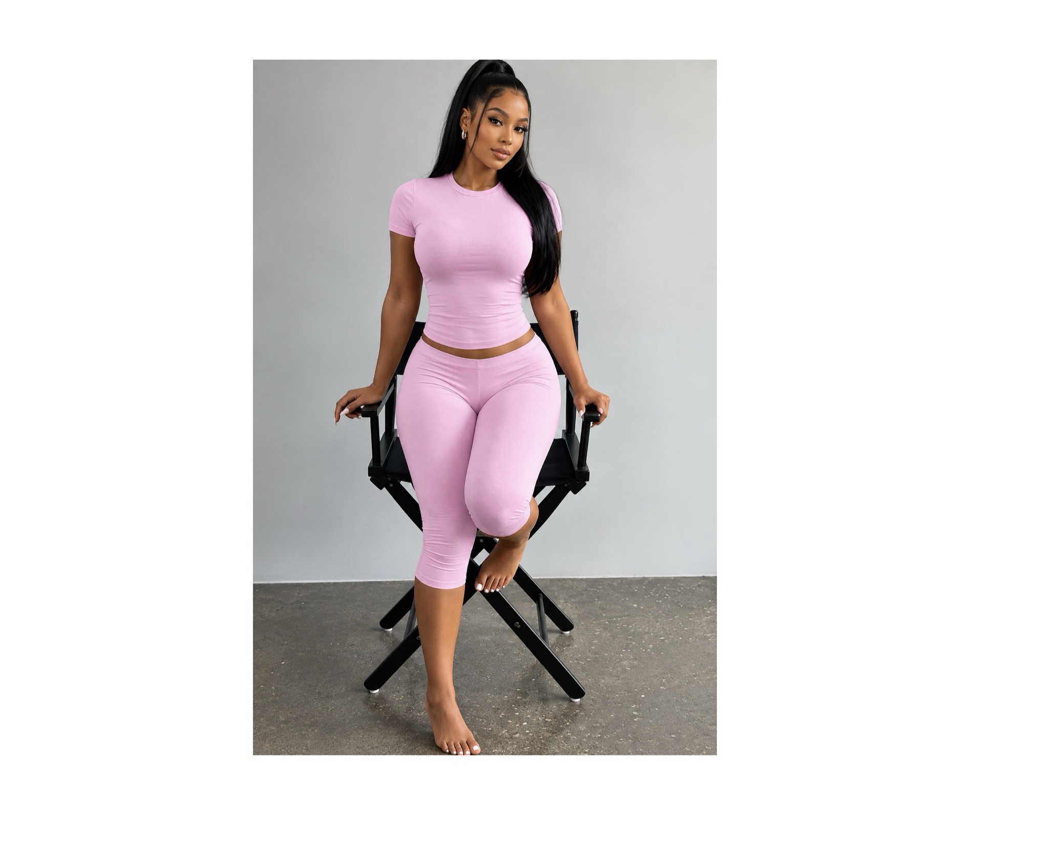 SHEIN two piece active wear / lounge set in baby pink SHEIN two piece active wear / lounge set in baby pink