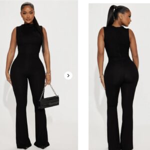 Fashionnova no vacancy tank jumpsuit in black