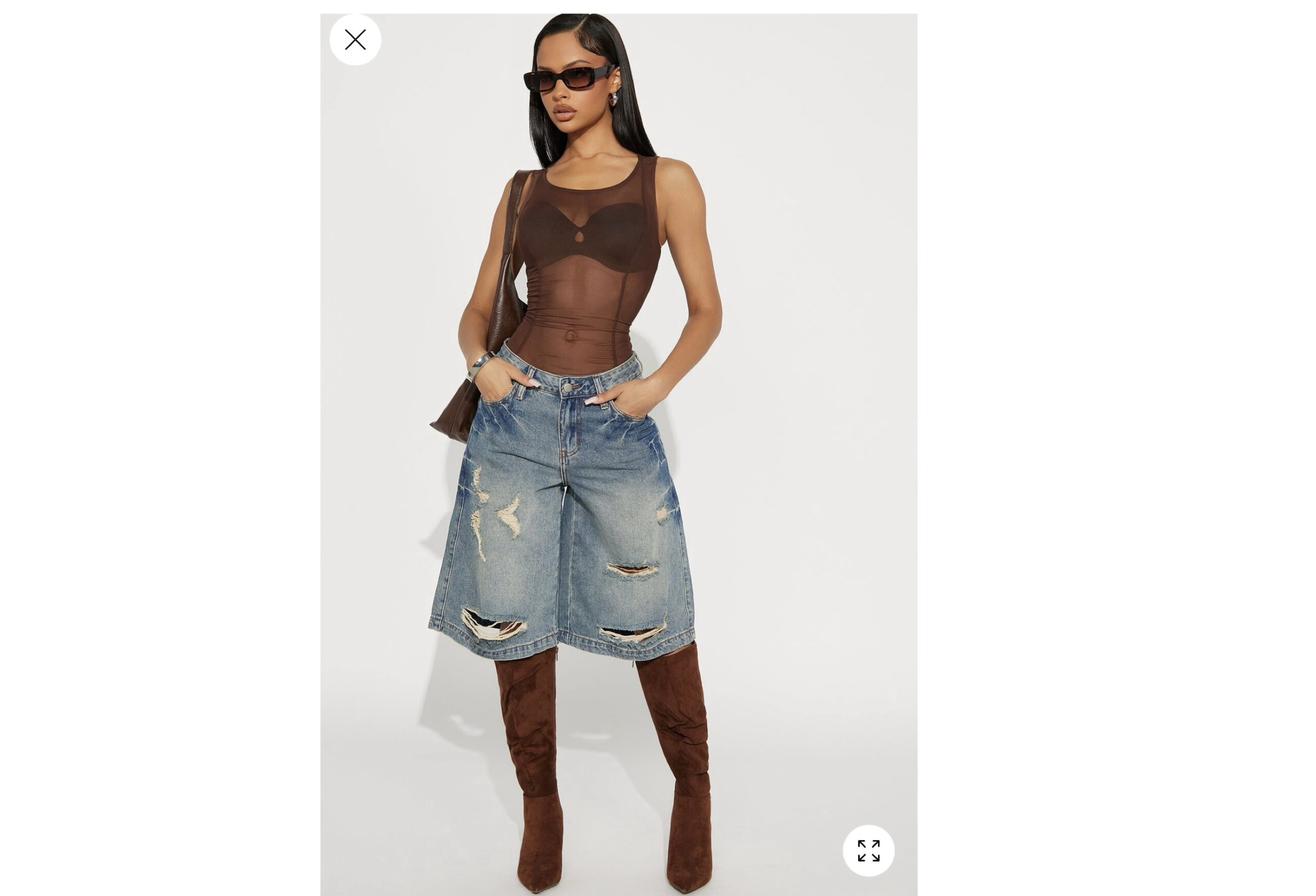 Fashionnova tear it up tinted ripped denim jort 11 Fashionnova tear it up tinted ripped denim jort 11