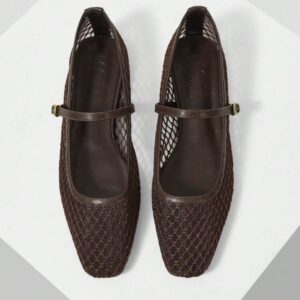 Shein motf premium perforated shoe in brown 41