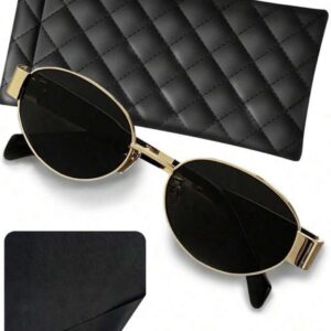 Oval sunglasses in black