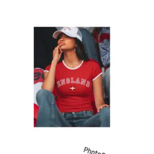 Missguided  England short sleeve tee in red