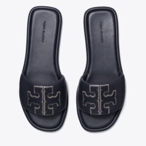 Tory burch double T sport slide in navy blue 42