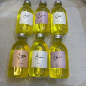 Arami glow oil 250ml vanilla spice, sweet oud, petal muse, oud of Eden