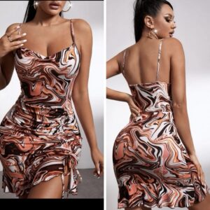 shein brownish marble print dress 10