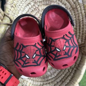 Primark Spiderman bits crocs slides in red
