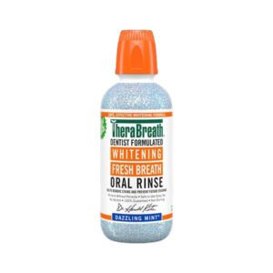 Thera breathe dentist  formulated whitening fresh breath oral rinse dazzling mint