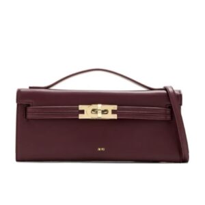 Jwpei Bria structured top handle bag in burgundy