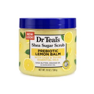 Dr teals shea sugar scrub prebiotic lemon balm