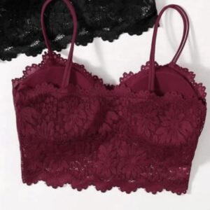 Shein lacey cami bralet in burgundy L