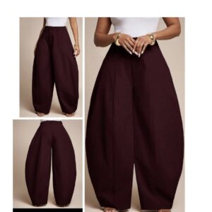 SHEIN high waist oversized barrel in burgundy red violet L