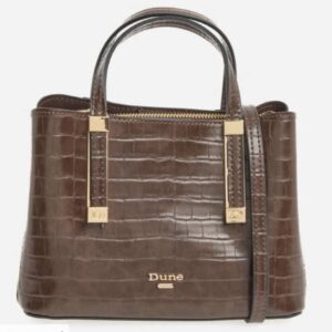 Dune brown croc grab bag