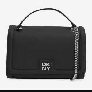 Dkny jianna flap shoulder bag in black