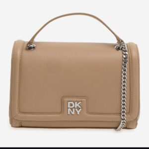 Dkny jianna flap shoulder bag in tan nude