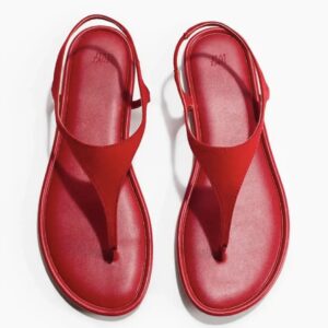 H & M flat sandals in red