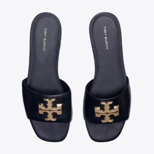 Tory Burch Eleanor slide in new navy / gold