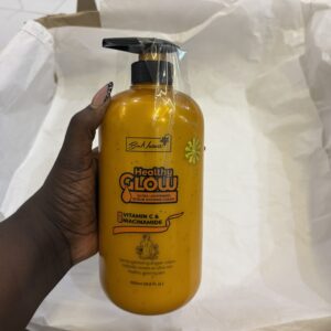 Bio nature healthy glow vitamin c & niacinamide ultra lightening scrub shower wash