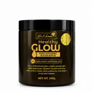 Bio nature healthy glow alpha arbutin & glycolic acid sugar black scrub