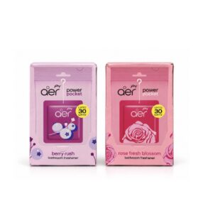 Aer power pocket  bathroom freshener in rose freshener berry rush