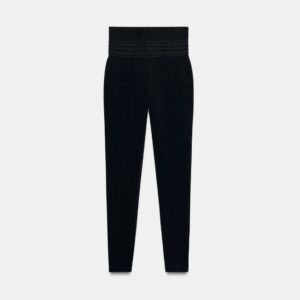 Zara leggings with wide waist band in black XL