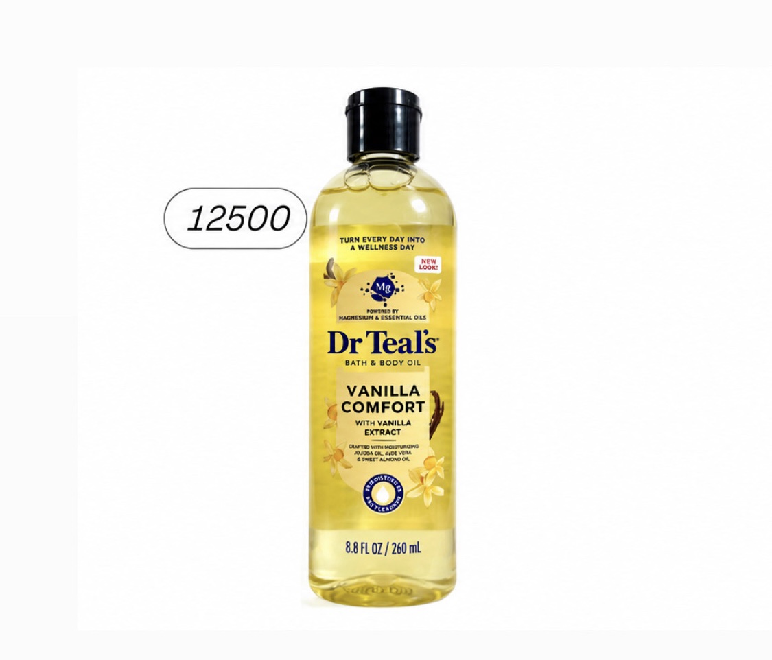 Dr teals vanilla comfort bath & body oil with vanilla extract 260ml Dr teals vanilla comfort bath & body oil with vanilla extract 260ml