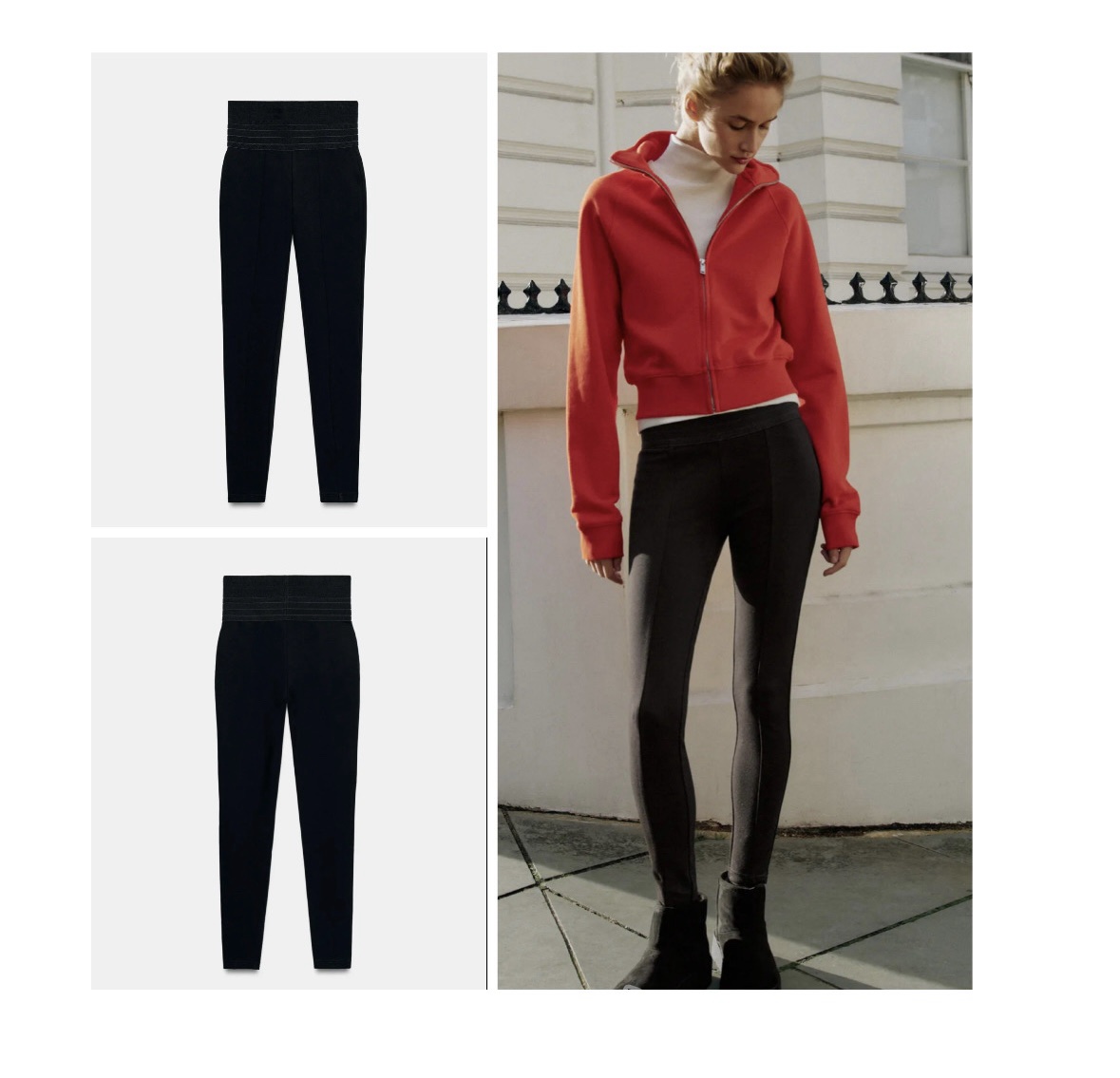 Zara leggings with wide waist band in black XL Zara leggings with wide waist band in black XL - Image 2