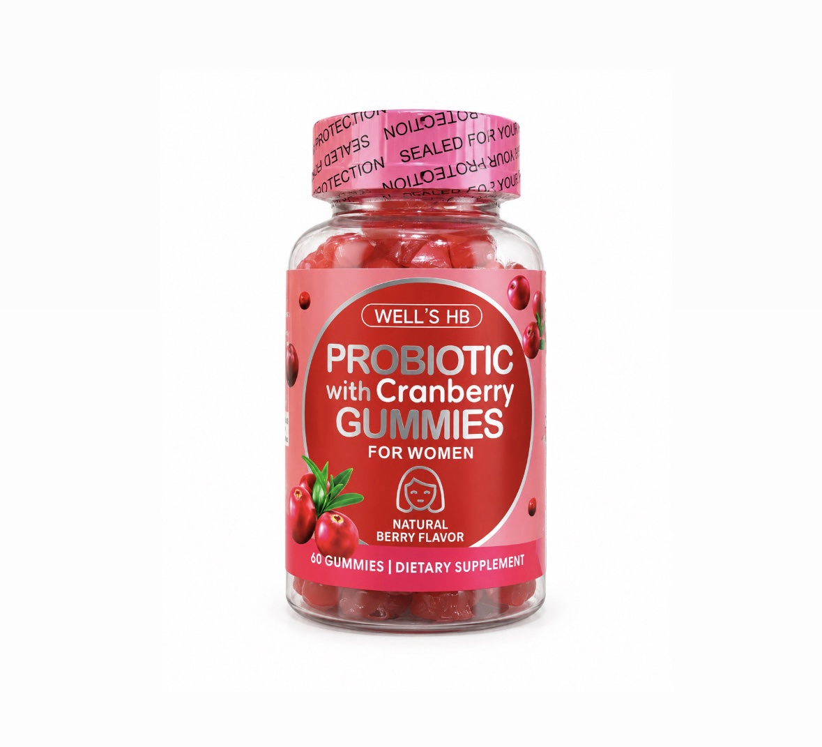 Well’s HB probiotic with cranberry gummies for women 60 gummies Well’s HB probiotic with cranberry gummies for women 60 gummies