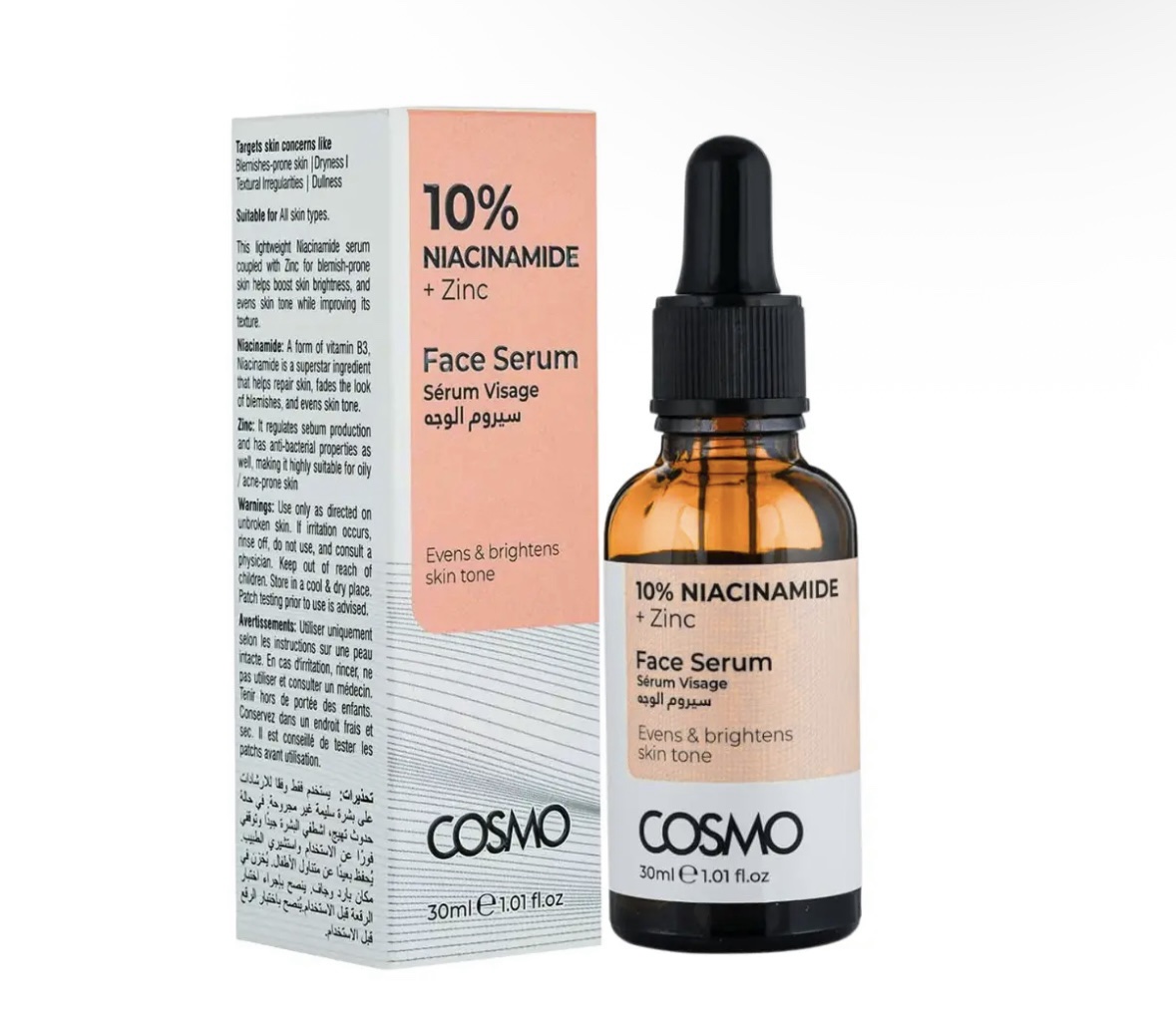 Cosmo 10% Niacinamide + zinc face serum 30ml Cosmo 10% Niacinamide + zinc face serum 30ml