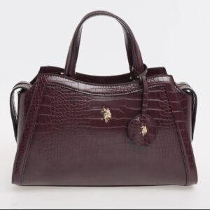 Us polo ASSN burgundy pebbled tyrella structured satchel solid bag