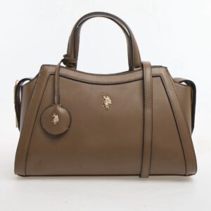 Us polo ASSN bright brown murie pebbled tyrella structured satchel solid bag