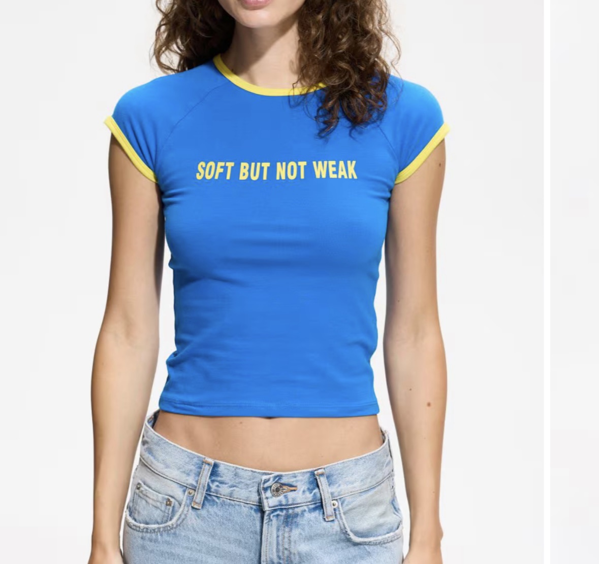 Reserved fitted slogan Tshirt in blue mix soft but not weak L Reserved fitted slogan Tshirt in blue mix soft but not weak L